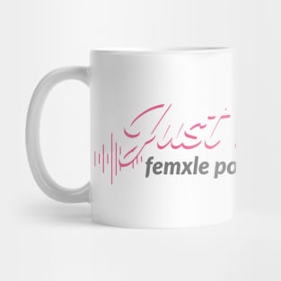 Just Busters- Female Podcast Editors- White on Pink logo Mug